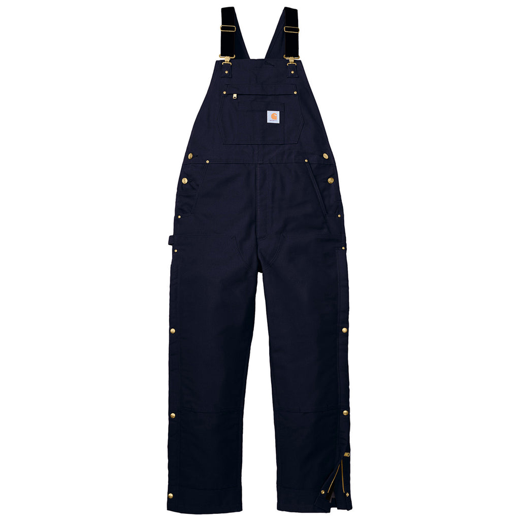 Carhartt Unisex Dark Navy Short Firm Duck Insulated Bib Overalls