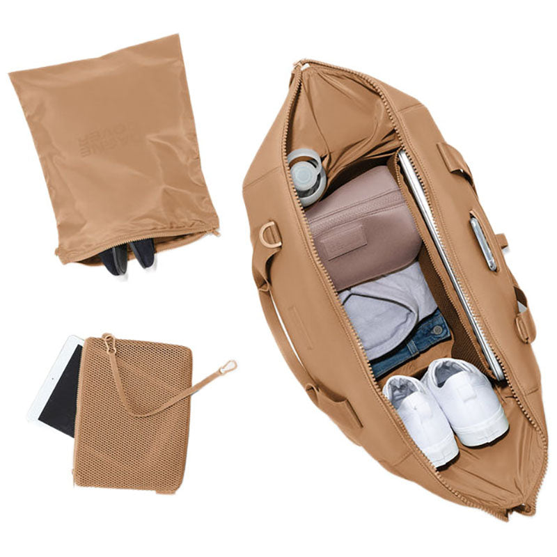 Dagne Dover Camel Landon Neoprene Carryall Bag - Extra Large