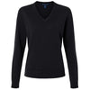 Devon & Jones Women's Black New Classics V-Neck Sweater