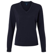Devon & Jones Women's Navy New Classics V-Neck Sweater