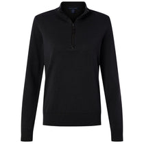Devon & Jones Women's Black New Classics Quarter-Zip Sweater