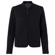 Devon & Jones Women's Black Berkeley Textured Full-Zip Jacket