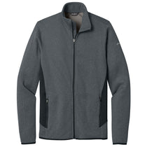 Eddie Bauer Men's Dark Charcoal Heather Full-Zip Heather Stretch Fleece Jacket