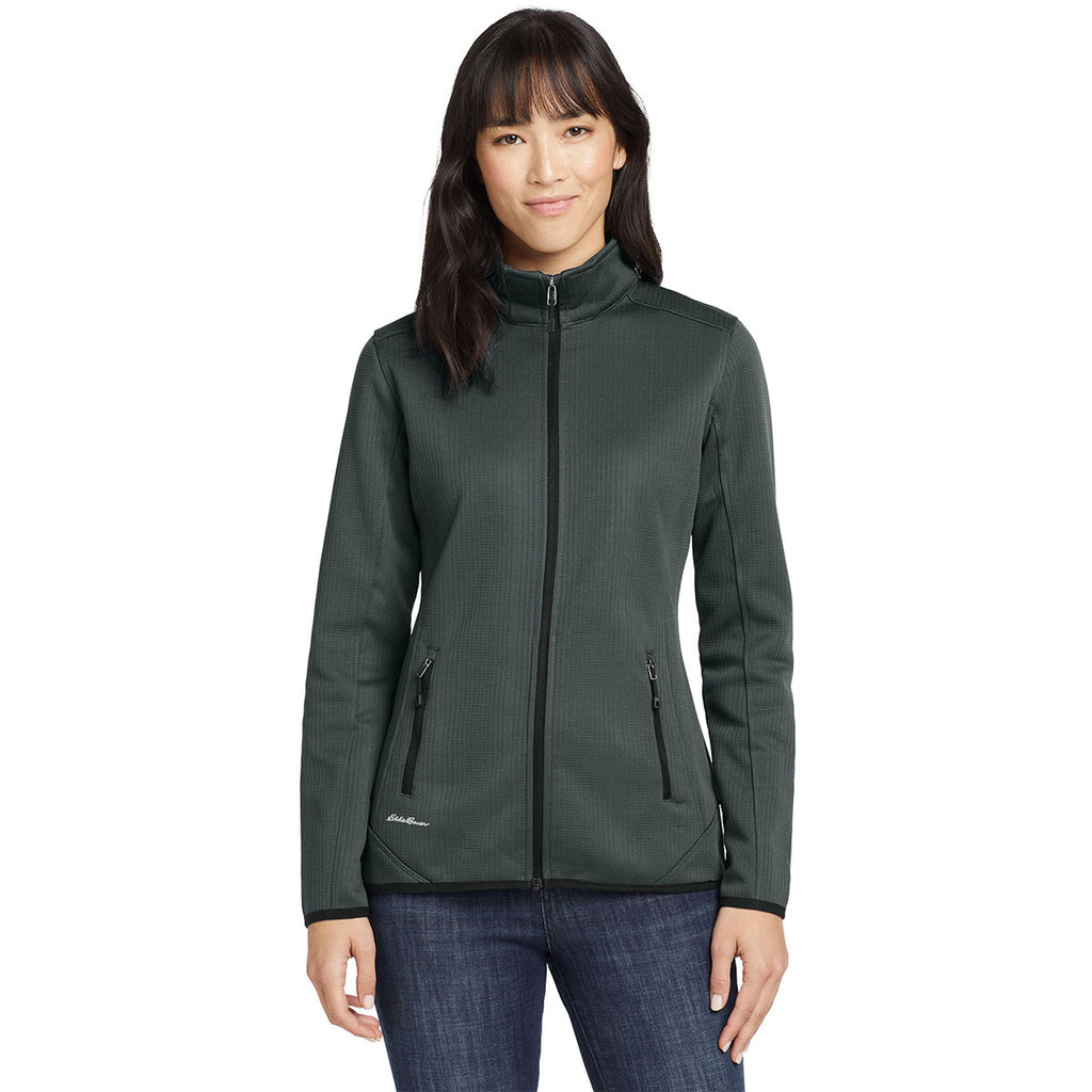 Eddie Bauer Women's Grey Steel Dash Full-Zip Fleece Jacket