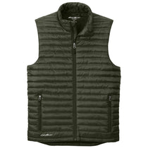 Eddie Bauer Men's Olive Green Packable Quilted Vest