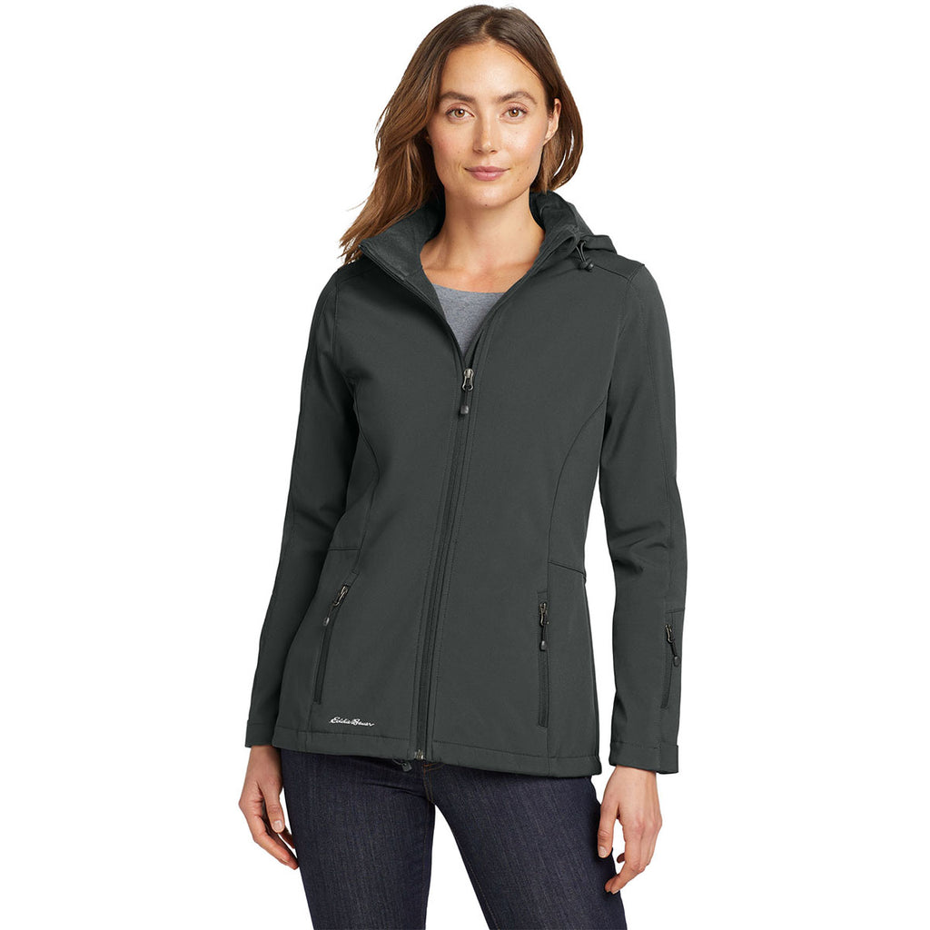 Eddie Bauer Women's Grey Steel Hooded Softshell Parka