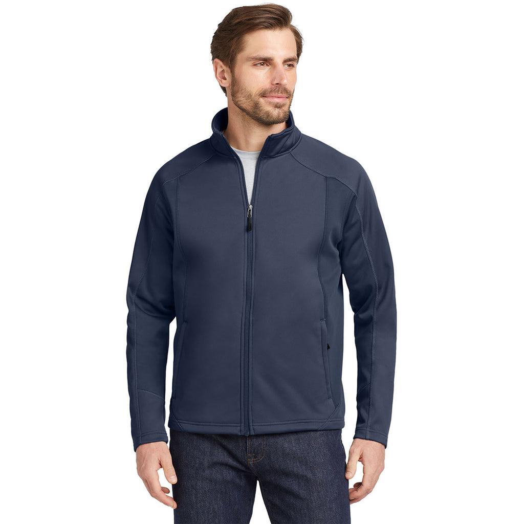 Eddie Bauer Men's River Blue Navy Trail Soft Shell Jacket