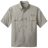 Eddie Bauer Men's Driftwood Beige S/S Performance Fishing Shirt