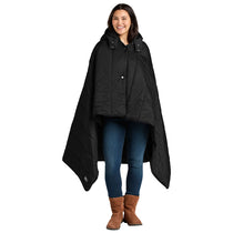Eddie Bauer Black Puffy Camp Poncho