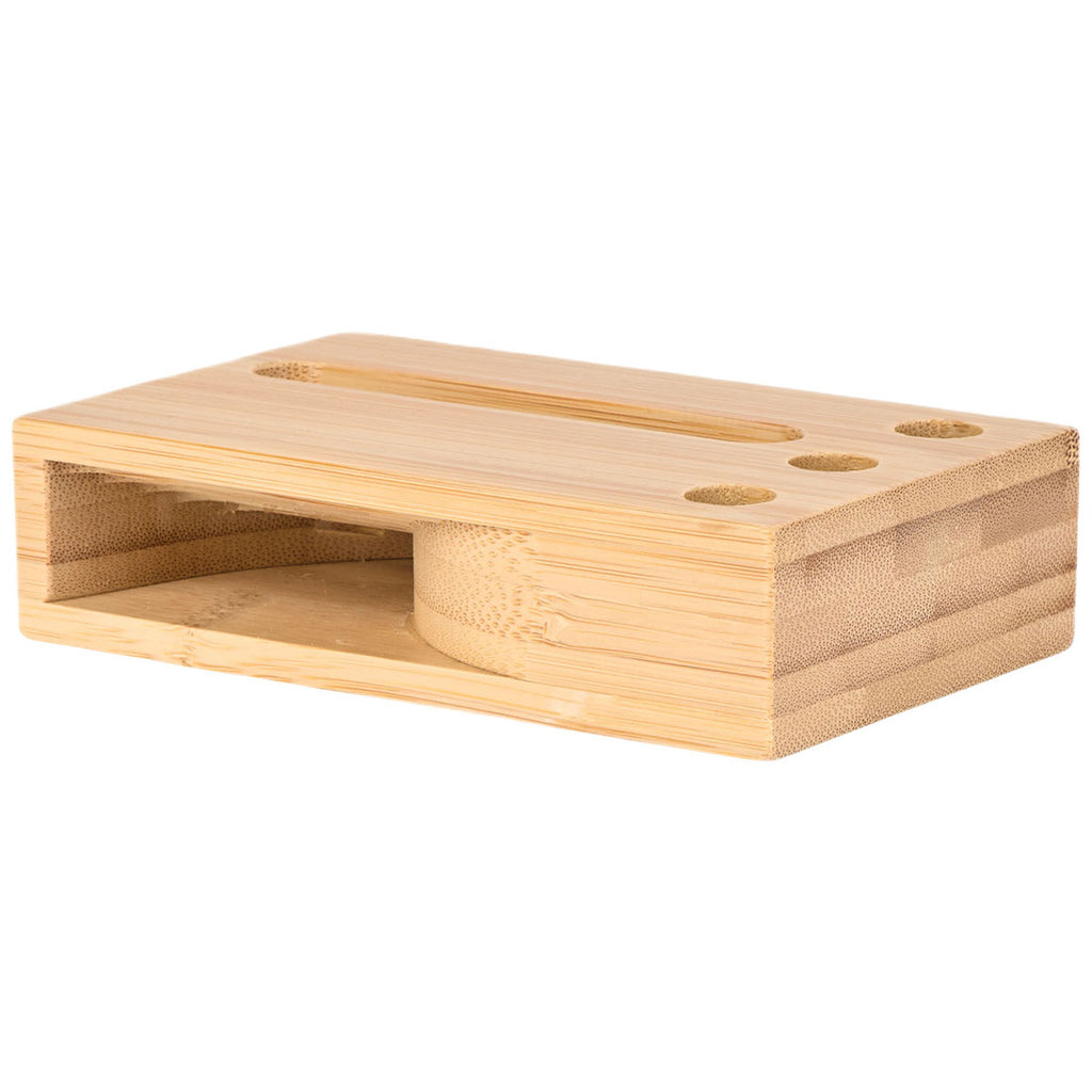 Logomark Natural Allegra Bamboo Phone Stand & Amplifier
