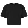 American Apparel Women's Black French Terry Mid-Length Boxy Top