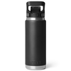YETI Black Rambler 26 oz Water Bottle with Color-Matched Flip Chug Cap