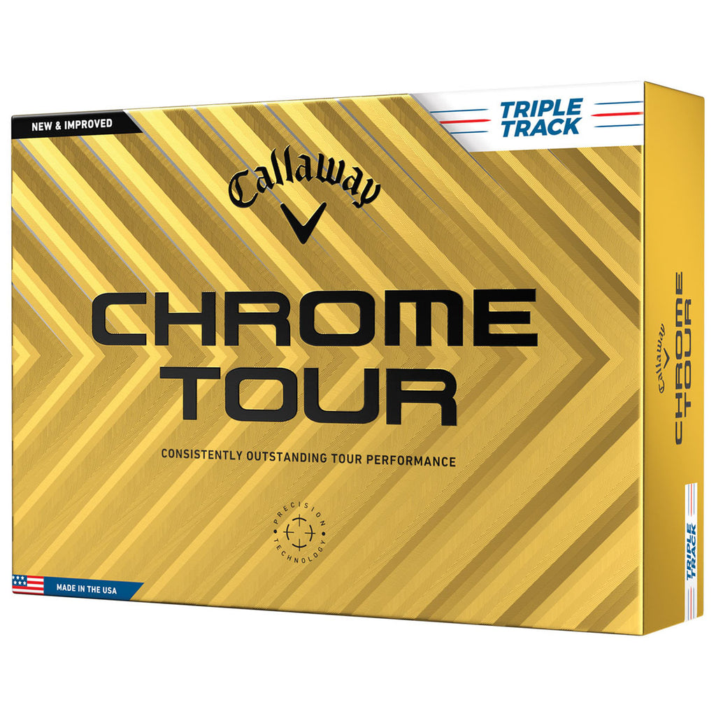 Callaway White Chrome Tour Triple Track Golf Balls (One Dozen)
