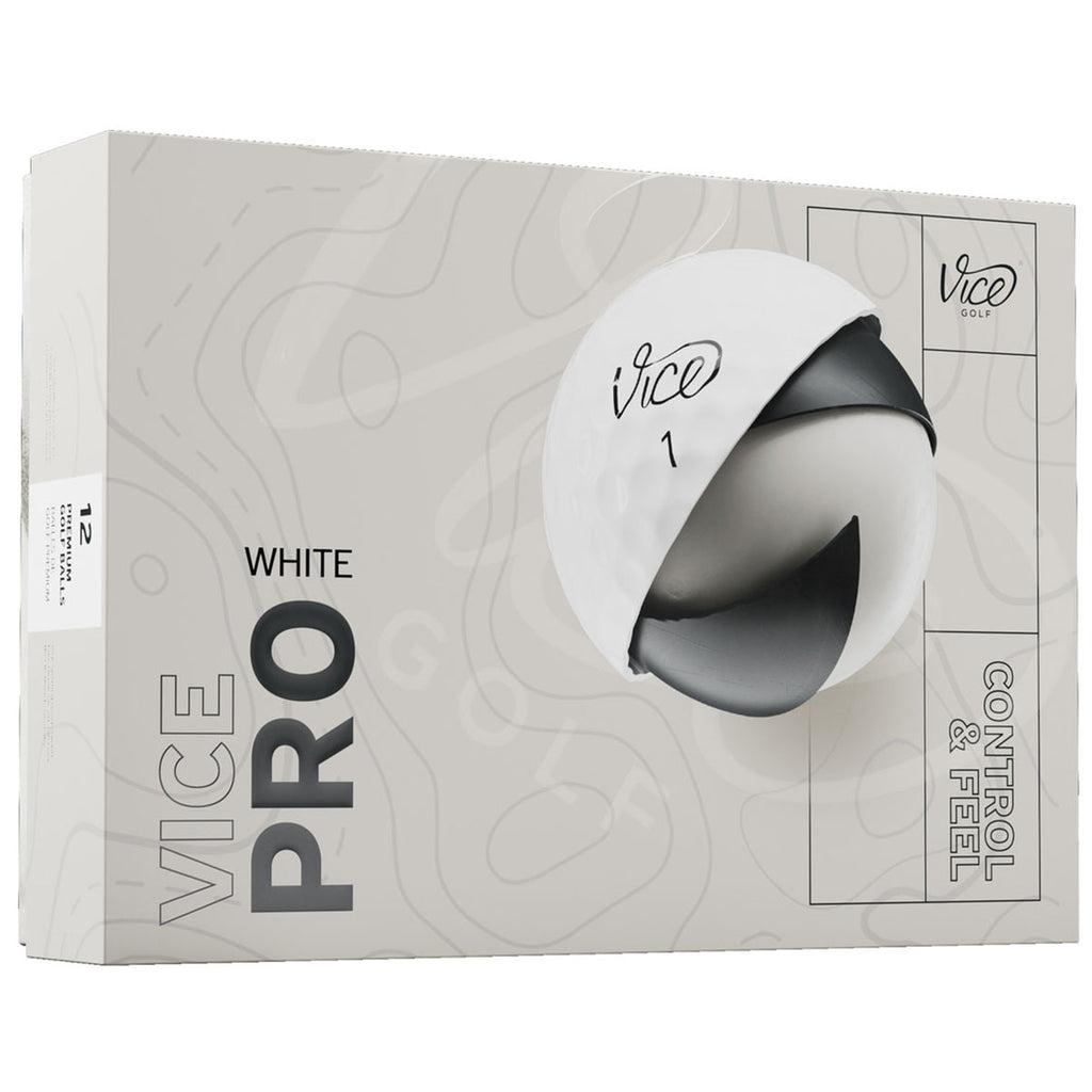 Vice White Pro Golf Balls (One Dozen)