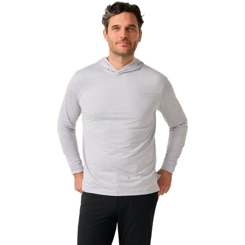 Johnnie-O Men's Light Grey Talon Featherweight Performance Hoodie