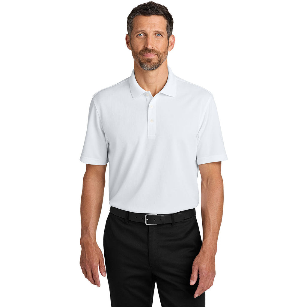 Port Authority Men's White Dry Zone Stain-Release Grid Polo