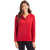 Cutter & Buck Women's Cardinal Red Coastline Epic Comfort Eco Recycled Hooded Shirt