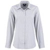 Cutter & Buck Women's Concrete/White Skyline Epic Confidence Recycled Gingham Long Sleeve Dress Shirt