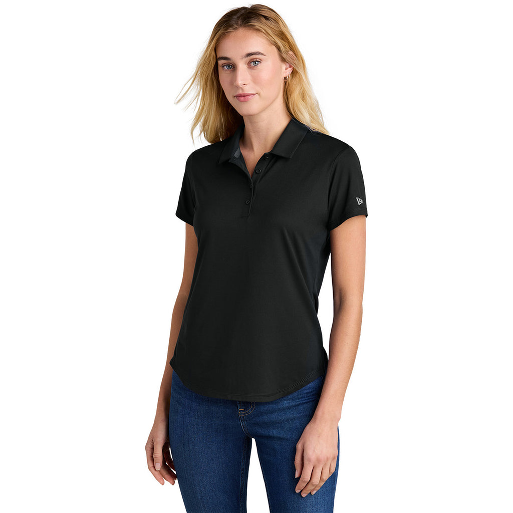 New Era Women's Black Power Polo