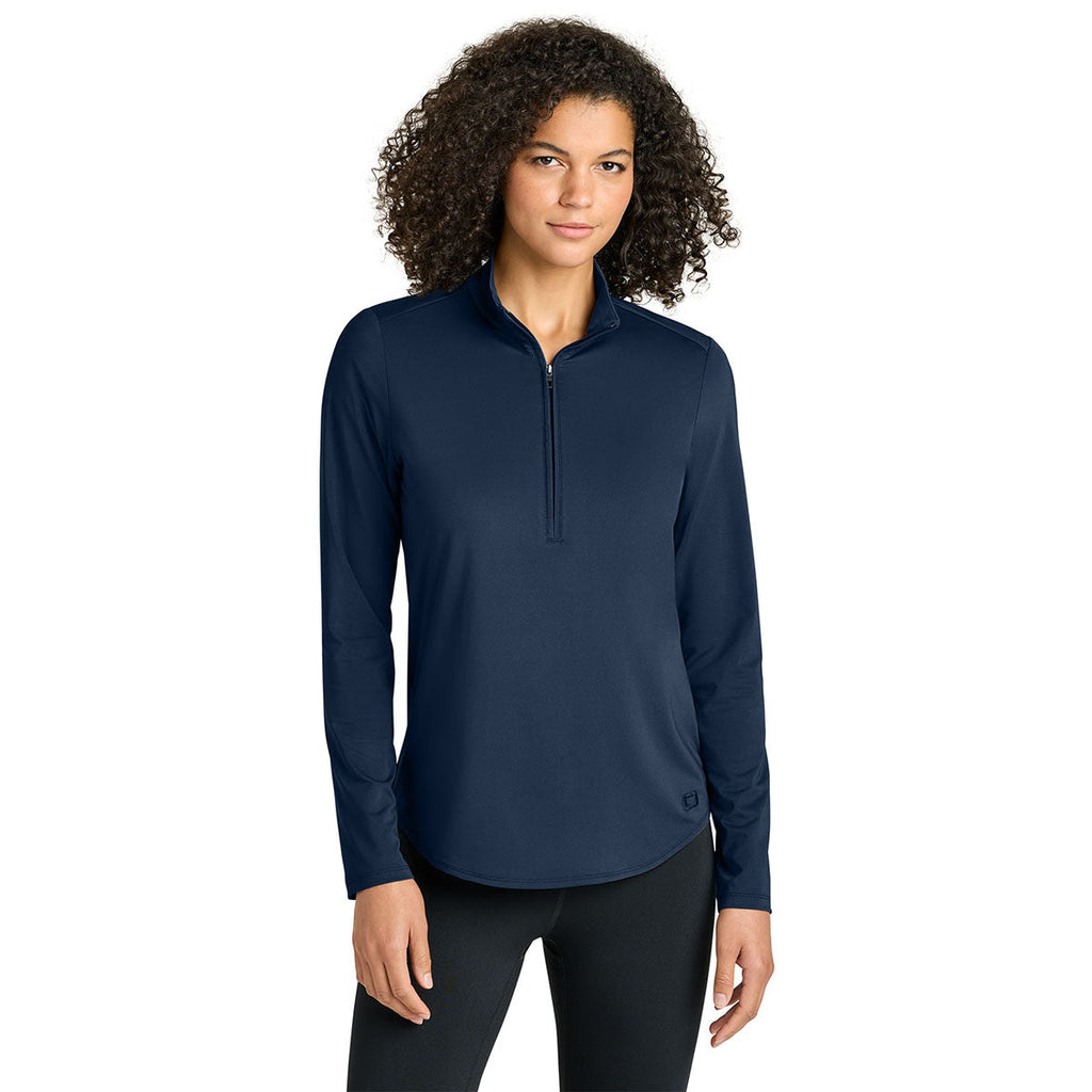 OGIO Women's River Blue Navy Regain 1/2-Zip