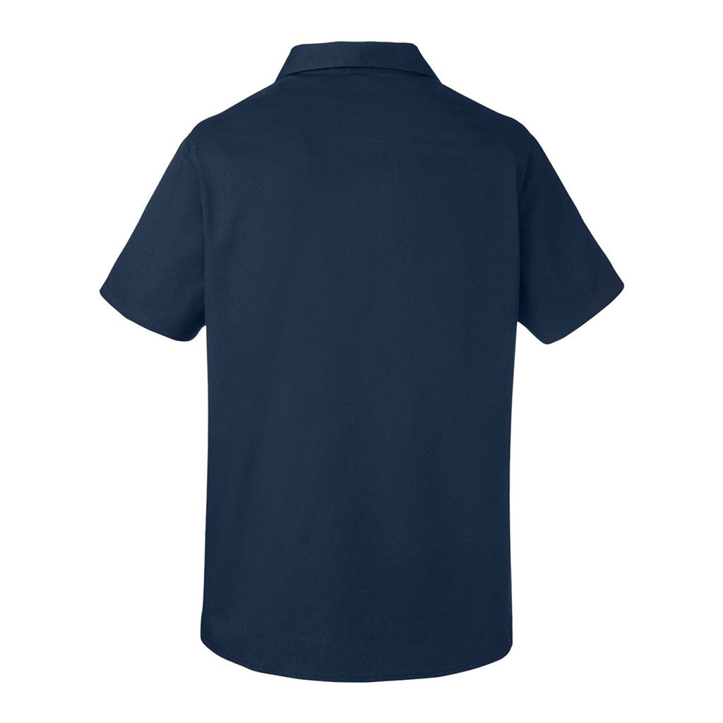 Harriton Women's Dark Navy Advantage IL Short Sleeve Dress Shirt