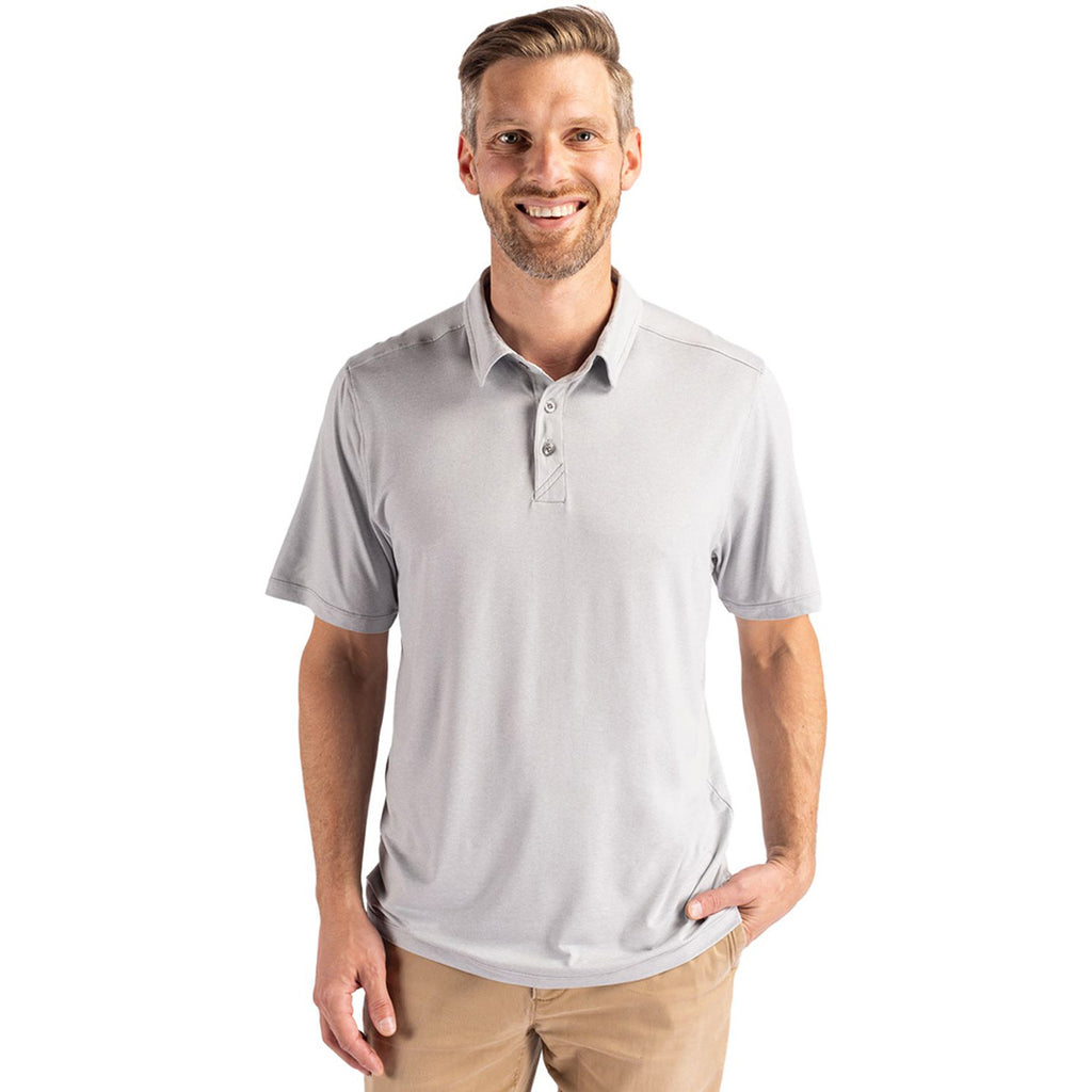 Cutter & Buck Men's Concrete Coastline Epic Comfort Eco Recycled Polo