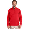 Clique Men's Red Haven Recycled Quarter Zip Pullover