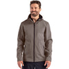 Clique Men's Pure Slate/Black Tempo Recycled Stretch Softshell Hooded Jacket