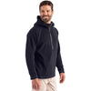 Clique Men's Dark Navy Powder Recycled Fleece Half Zip Hooded Pullover