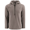 Clique Men's Pure Slate Powder Recycled Fleece Half Zip Hooded Pullover
