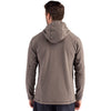 Clique Men's Pure Slate Powder Recycled Fleece Half Zip Hooded Pullover