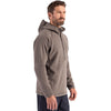 Clique Men's Pure Slate Powder Recycled Fleece Half Zip Hooded Pullover
