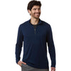 North End Men's Classic Navy/Carbon JAQ Stretch Performance Quarter-Zip