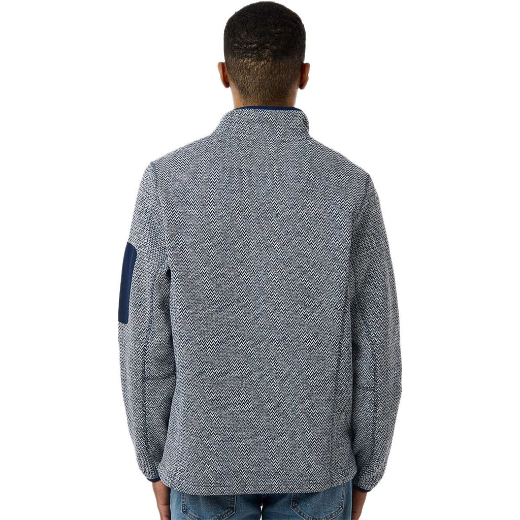 North End Men's Classic Navy/White Jasper Full-Zip Fleece Jacket