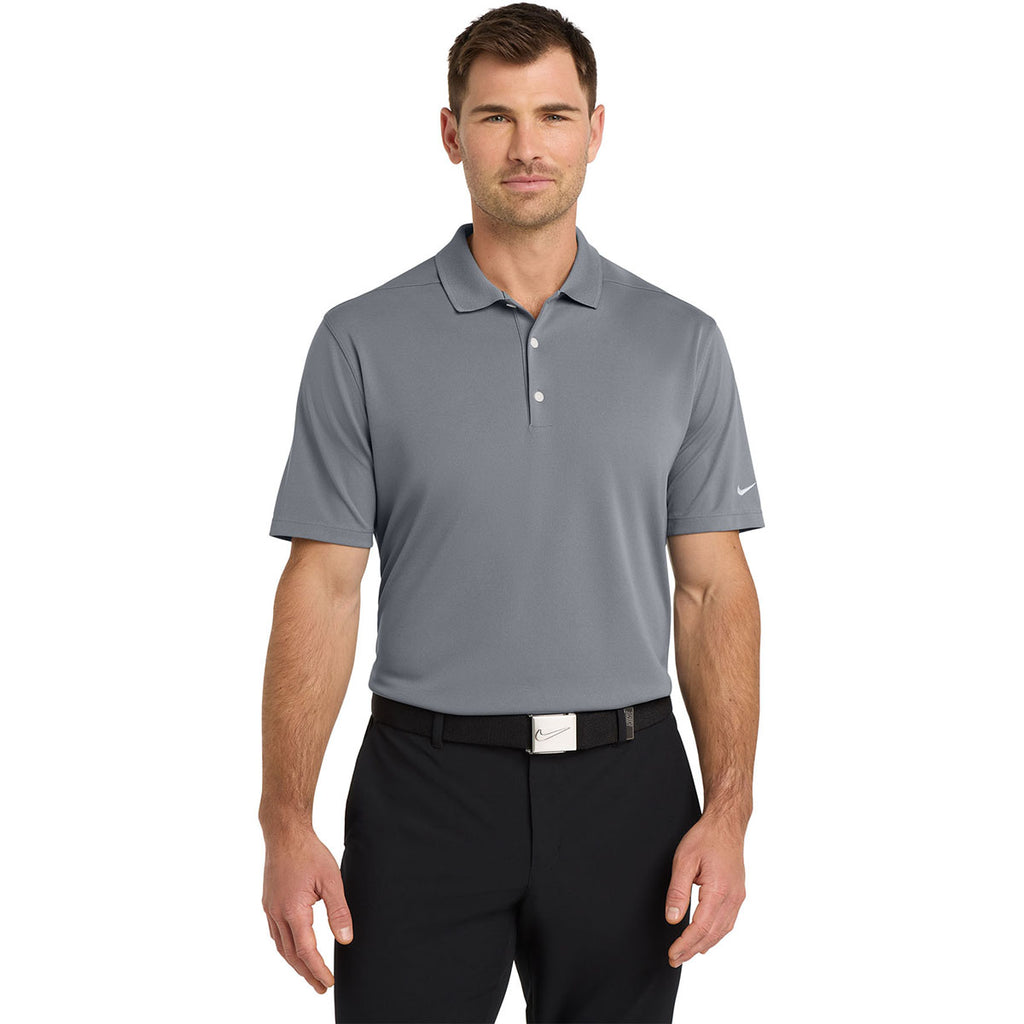 Nike Men's Cool Grey Dri-FIT Micro Pique 2.0 Polo