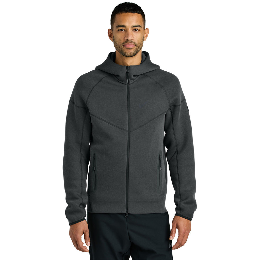 Nike Men's Anthracite Heather Tech Fleece Full-Zip Hoodie