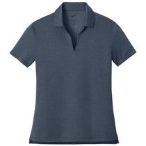 Nike Women's Navy Heather Dri-FIT Smooth Heather Polo
