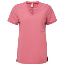 Onna Women's Calm Pink Limitless V-Neck Stretch Scrub Top