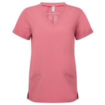 Onna Women's Calm Pink Invisible V-Neck Stretch Scrub Top