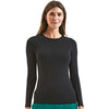 Onna Women's Black Unstoppable Long Sleeve Fresh Underscrub Base Layer T-Shirt