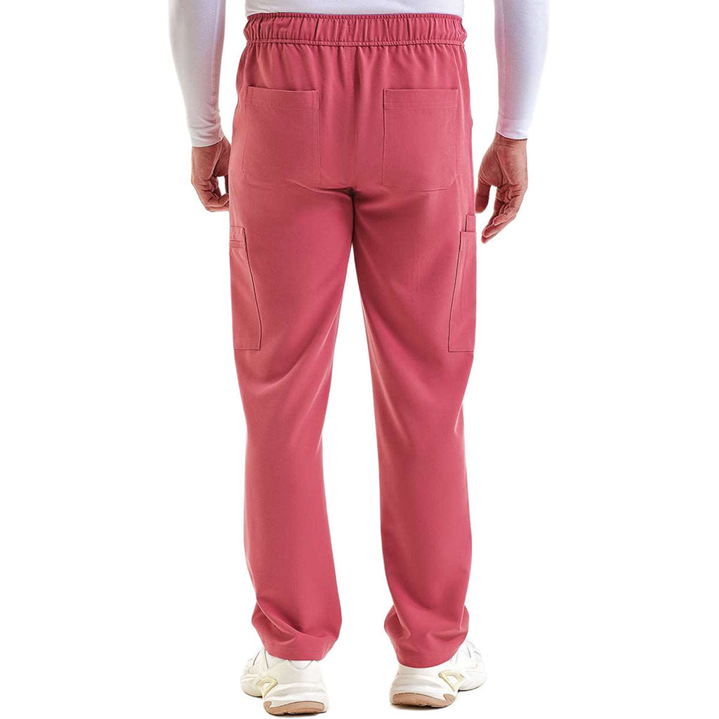 Onna Men's Calm Pink Relentless Stretch Cargo Scrub Pants