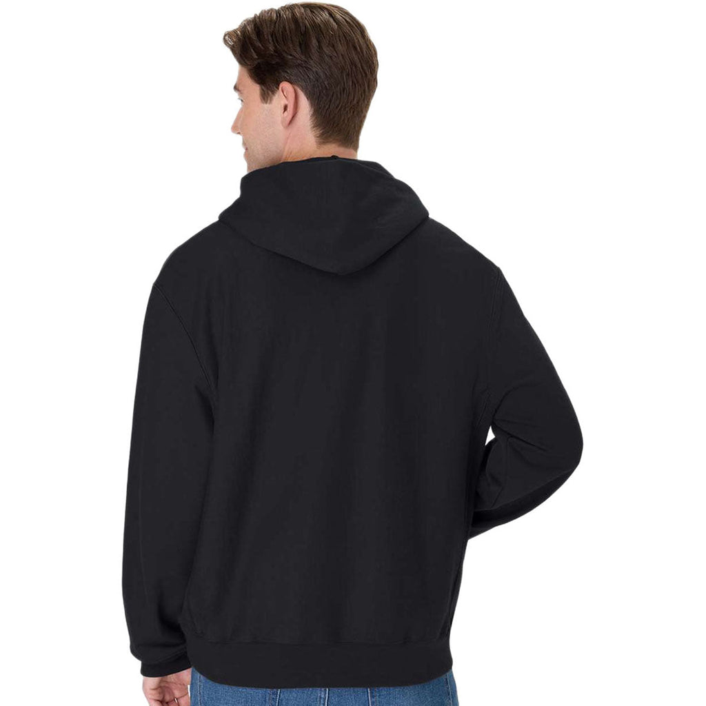 Hanes Unisex Black Beefy Sweats Premium Heavyweight Hooded Sweatshirt