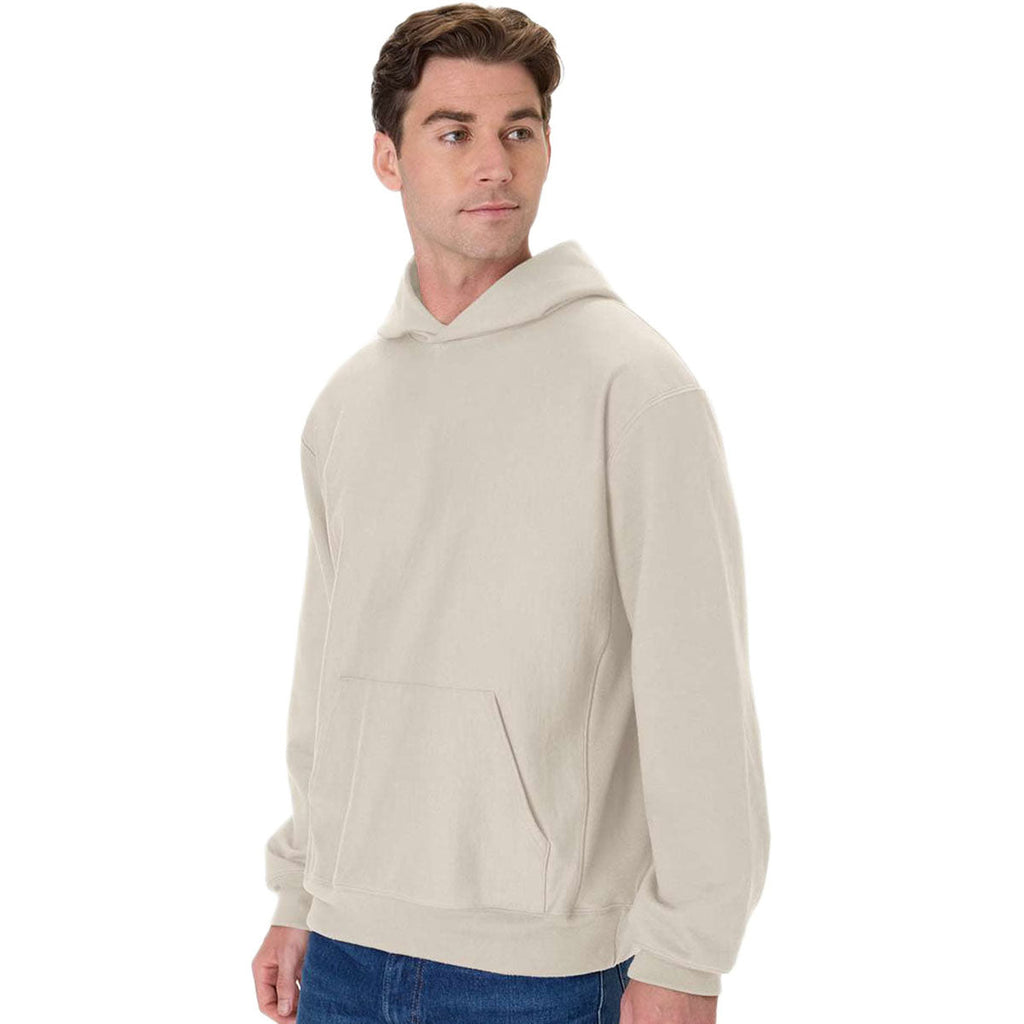 Hanes Unisex Sand Beefy Sweats Premium Heavyweight Hooded Sweatshirt