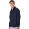 Hanes Unisex Athletic Navy Beefy Sweats Premium Heavyweight Quarter-Zip Sweatshirt
