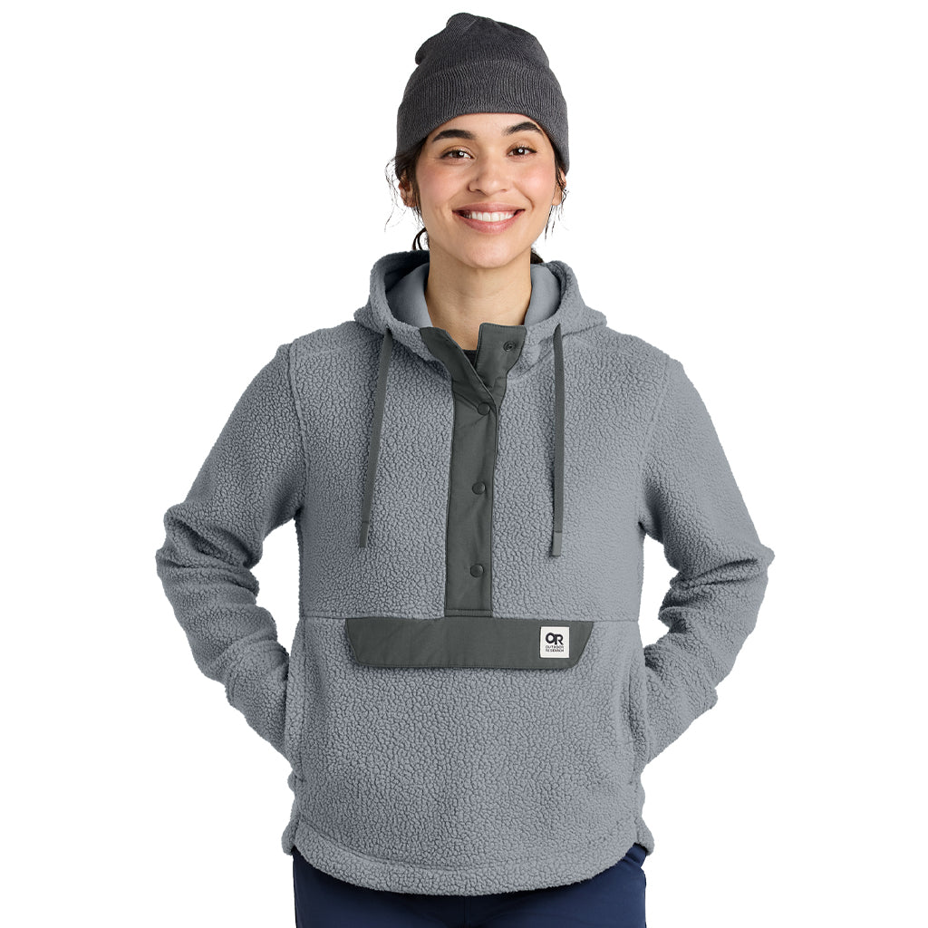 Outdoor ResearchÂ Women's Grey Packwood Fleece Pullover Hoodie