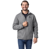 Ororo Men's Grey Heated Full-Zip Fleece Jacket
