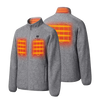 Ororo Men's Grey Heated Full-Zip Fleece Jacket