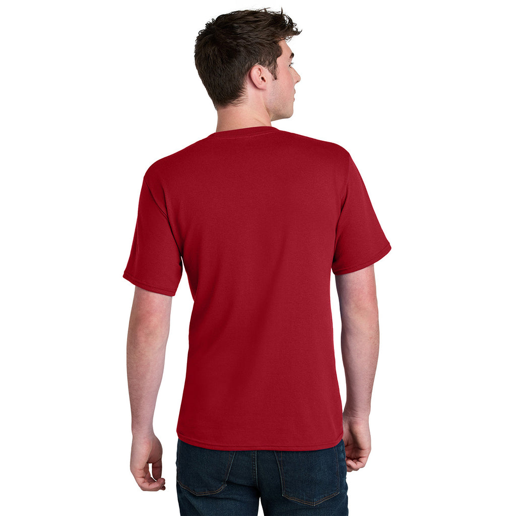 Port & Company Men's Red Core Blend Recycled Tee