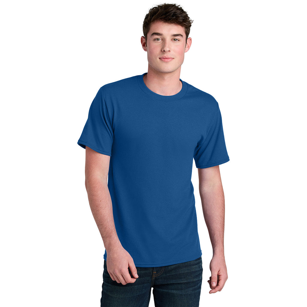 Port & Company Men's True Royal Core Blend Recycled Tee