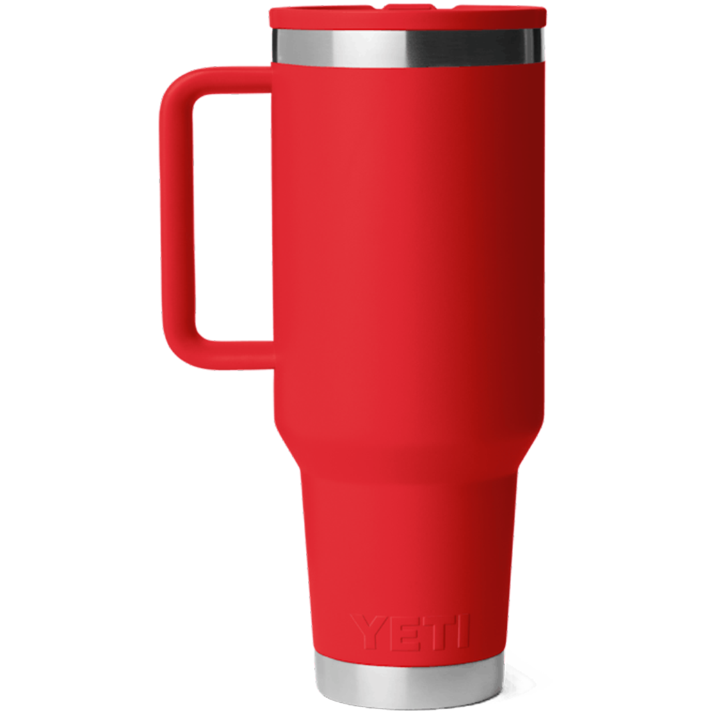 YETI Rescue Red Rambler 40 oz Travel Straw Mug with Color-Matched Straw Lid